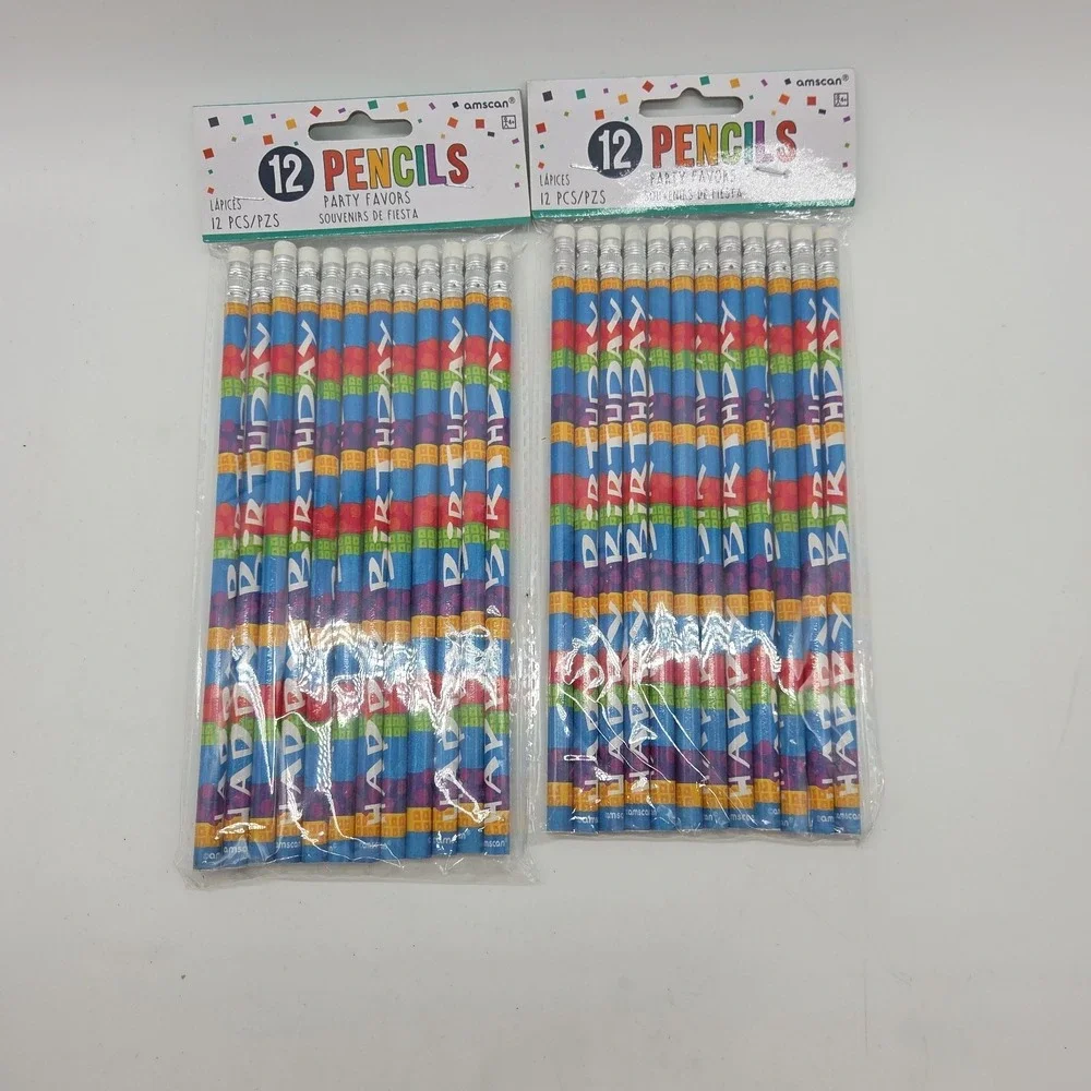 Large Lot Of Mixed Party Goodie Bag Favors For 12 Kids Pencils Keychain Bowling